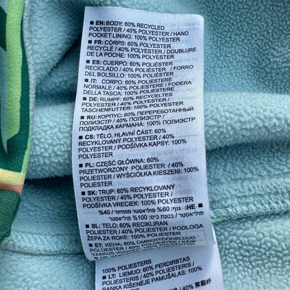 BURTON Oak Pullover Hoodie Kids S 8 Green Orange Fleece Lined Sweatshirt Unisex - Picture 11 of 12